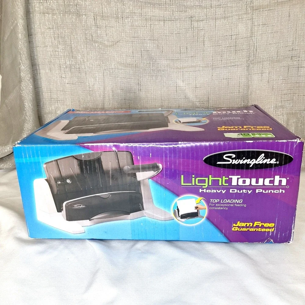 NEW Swingline 40-Sheet LightTouch Two to Three Hole Punch 9/32